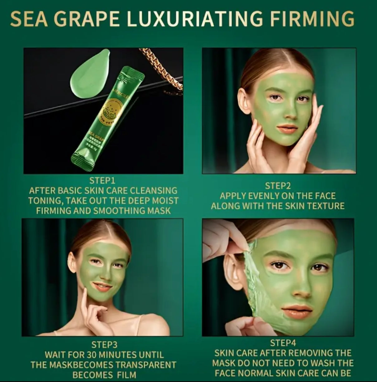 10pc sea grape facial mask