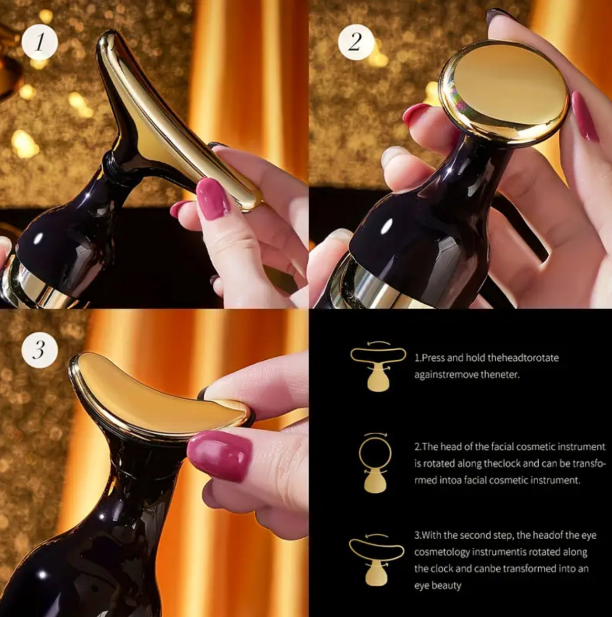 3 in 1 luxury facial massager