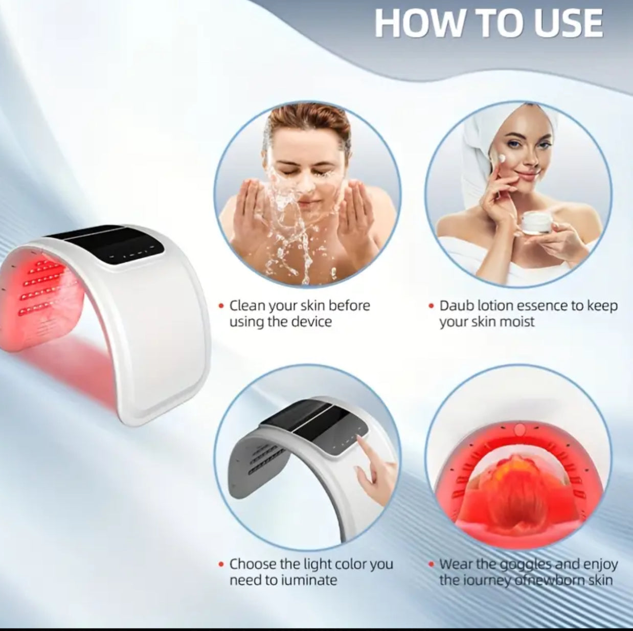 Luxury 7 colour facial light